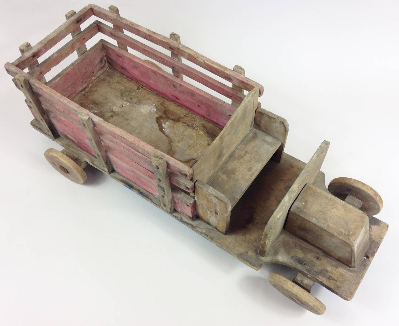 Edwardian Early 20th Century Scratch Built Wooden Toy Truck For Sale