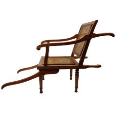 Beech Campaign Style Carrying Chair Attributed to John Carter