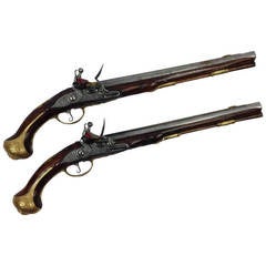 Fine Pair of Flemish Flintlock Holster Pistols