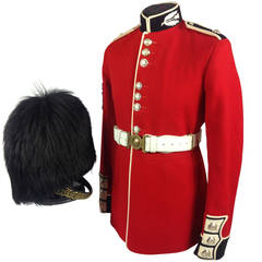Vintage Queen Elizabeth II Period British Army Scots Guards Uniform