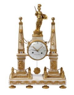 A fine ormolu and marble Mantel Clock signed Richard Paris: French, circa 1780
