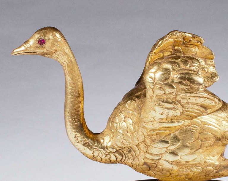 A Rare Regency Ostrich Inkwell Circa 1820 In Excellent Condition In London, GB