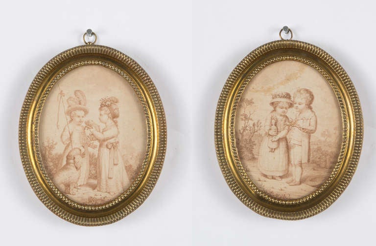 A fine pair of engravings in their original frame, English, circa 1790.