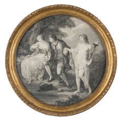 Fine 18th Century Stipple Engraving of Hymen and a Young Couple 3