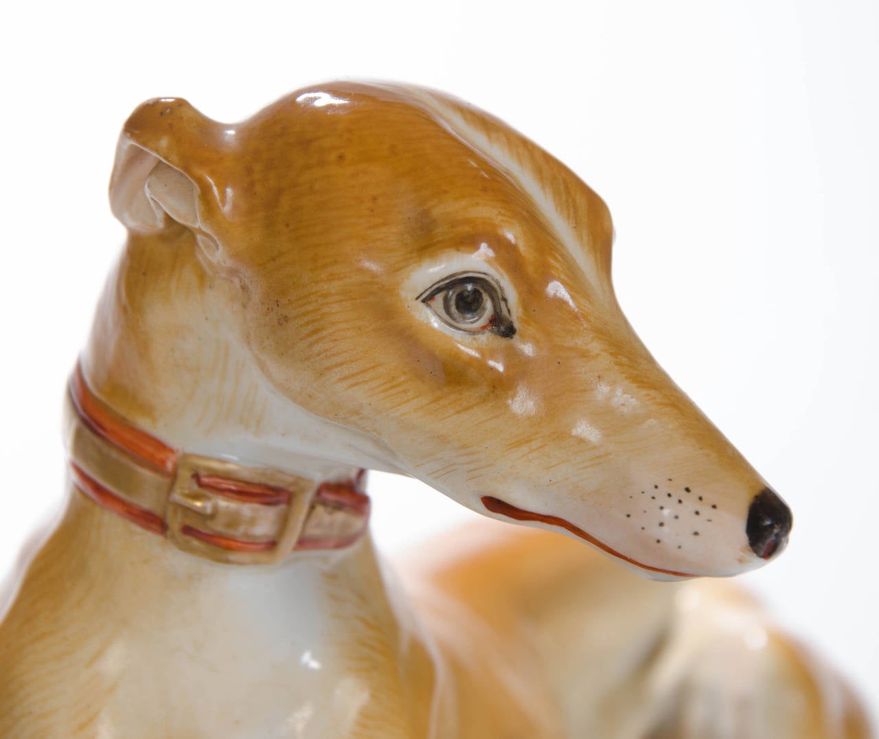 Jocob Petit Porcelain Figure of a Greyhound 1
