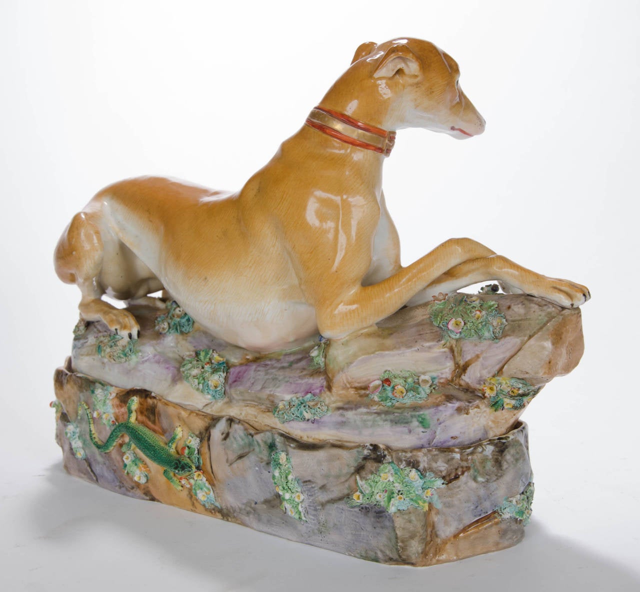 Jocob Petit Porcelain Figure of a Greyhound 3