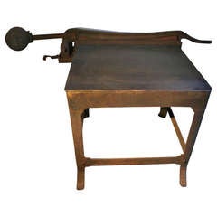 19th Century Industrial Paper Cutter Table