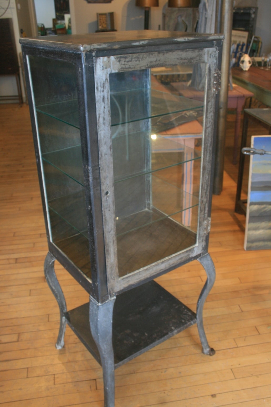 American Beautiful Steel Medical or Doctor's Cabinet, circa 1900