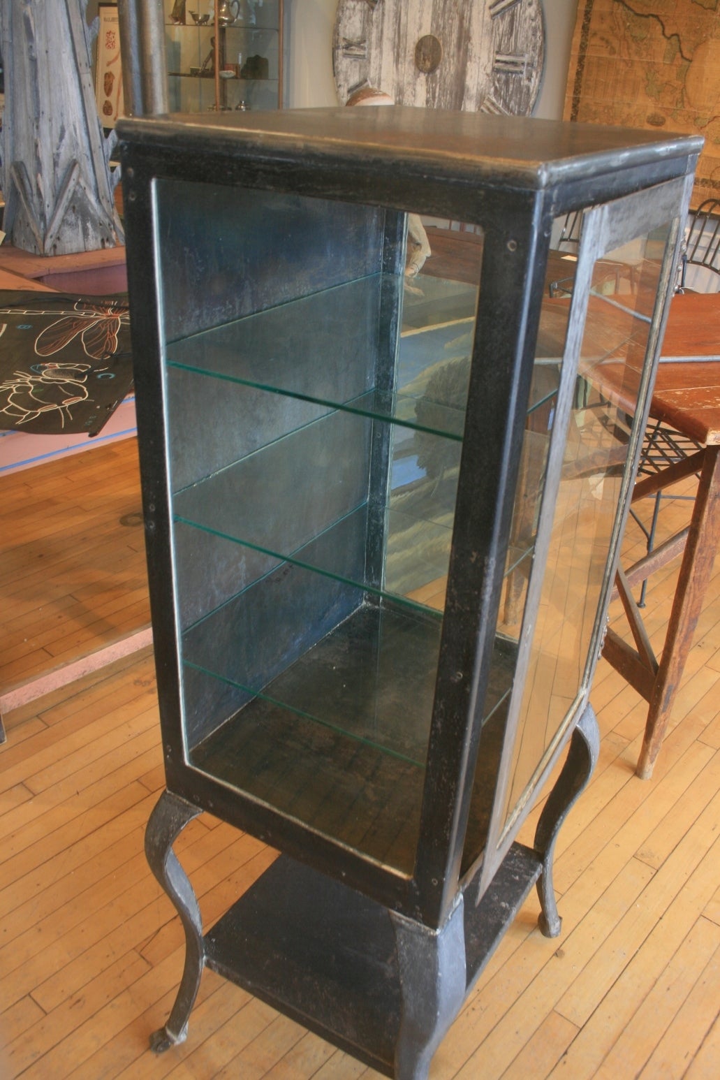 Beautiful Steel Medical or Doctor's Cabinet, circa 1900 1