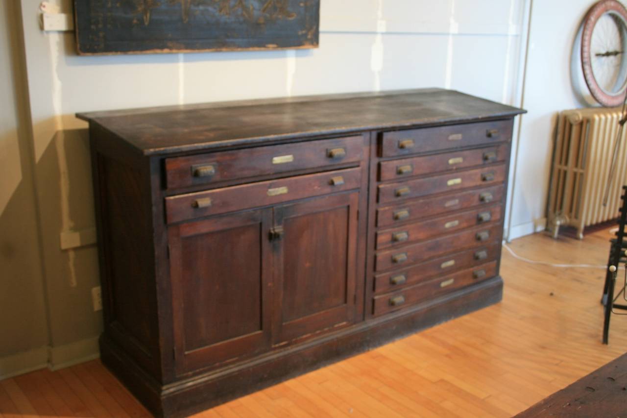 This cabinet is a beautiful as it gets for Industrial furniture. An impressive 7' long and 45