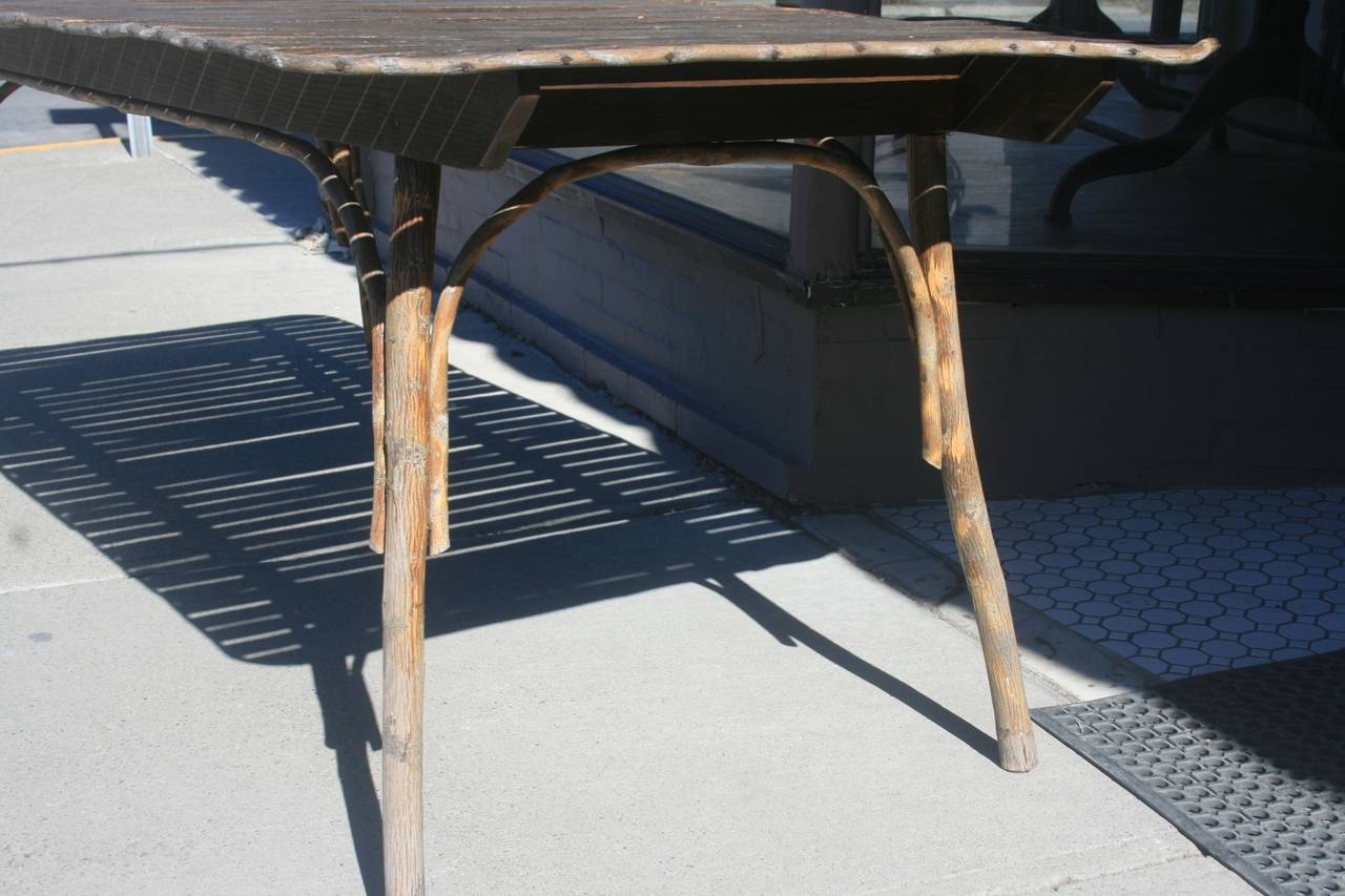 Early Adirondack Twig Chair and Table Set at 1stdibs