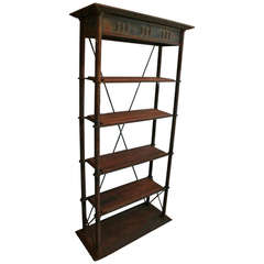 Vintage Beautiful Neo Classical Steel Bookshelf