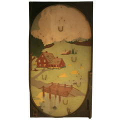 Antique Folk Art Painting, circa 1900