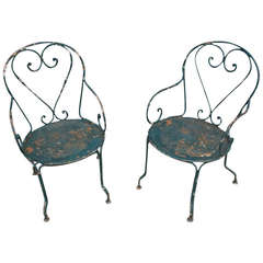 Pair of 19th Century French Garden Chairs