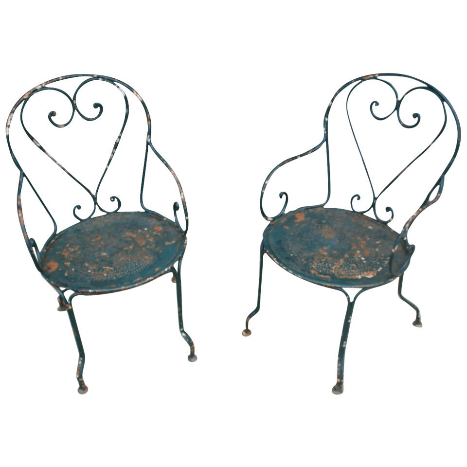 Pair of 19th Century French Garden Chairs