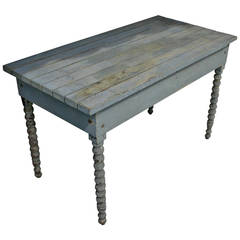 Interesting Homemade Victorian Gray Table