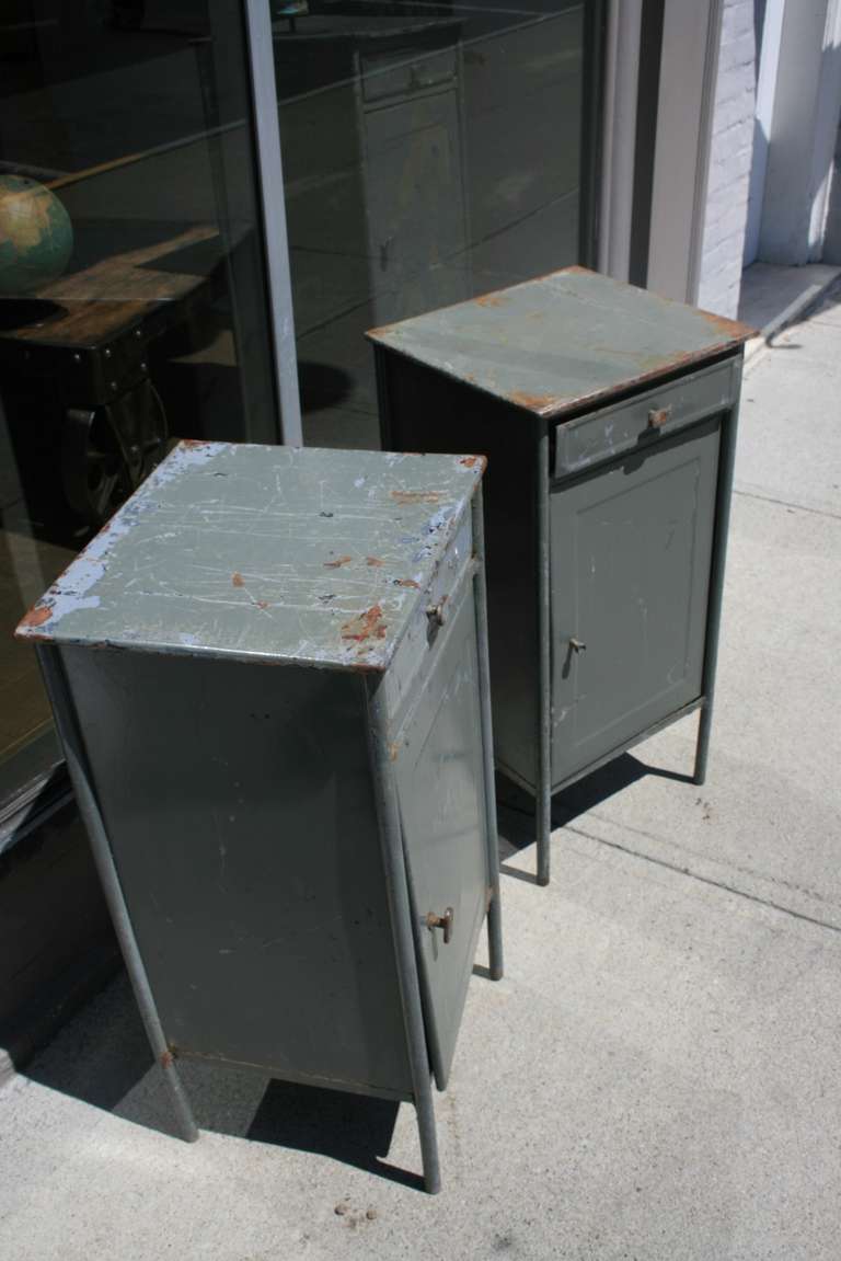 French Industrial Nightstand Cabinets 2