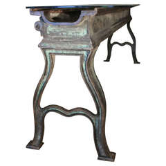 Large 19th Century Cast Iron Table Base Lathe