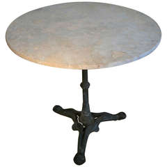 Nice Marble Top Bistro Table Antique Nice Marble Top Bistro Table