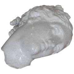 Beautiful Life Size Ceramic Head Fragment