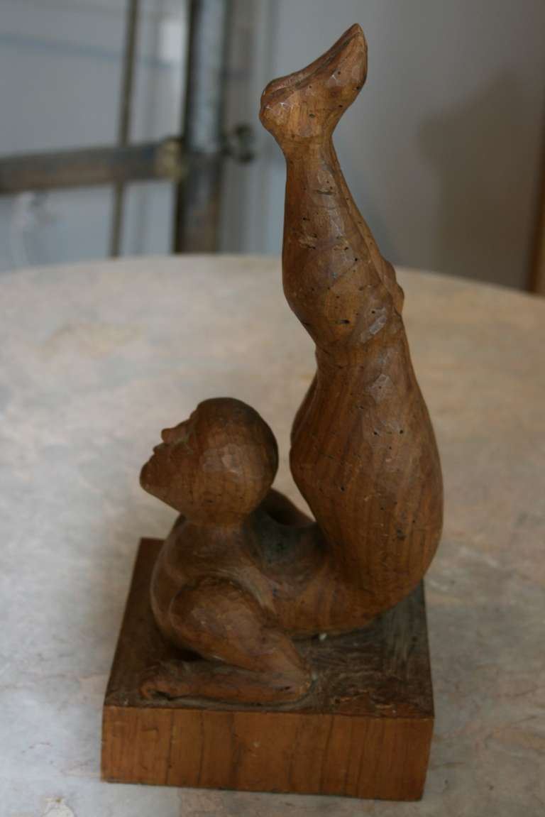 Whimsical Folk Art Contortionist Woman