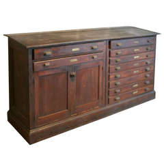 Antique Surveyor's Bureau 1905 Multi- Drawer Map Cabinet