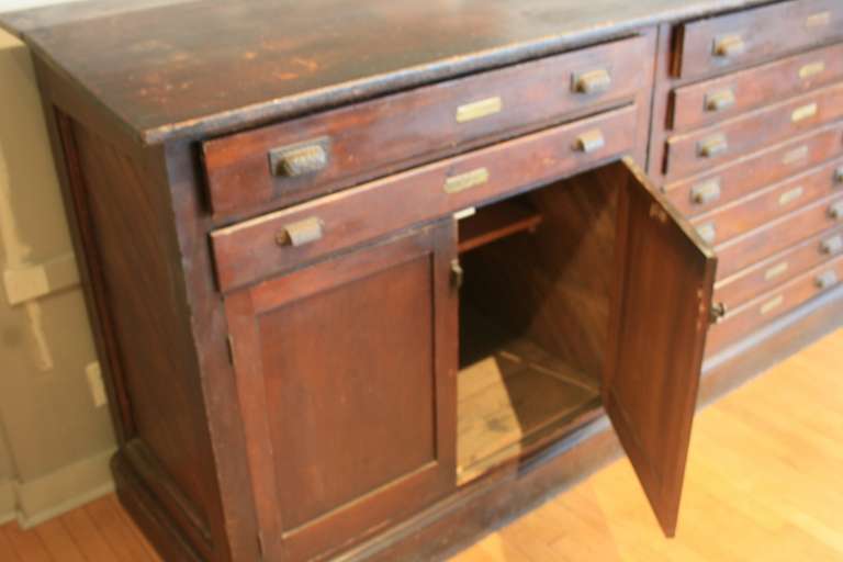 Surveyor's Bureau 1905 Multi- Drawer Map Cabinet In Excellent Condition In North Beninngton, VT