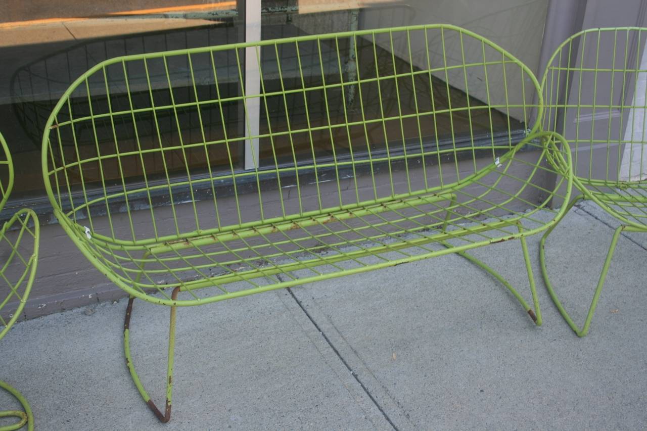 Mid-Century Set of Garden Chairs In Excellent Condition For Sale In North Beninngton, VT