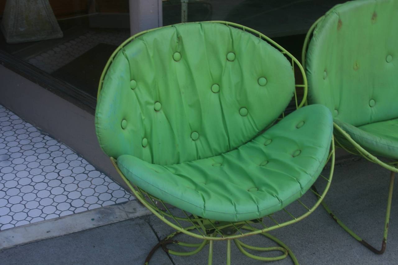 Mid-Century Set of Garden Chairs For Sale 1