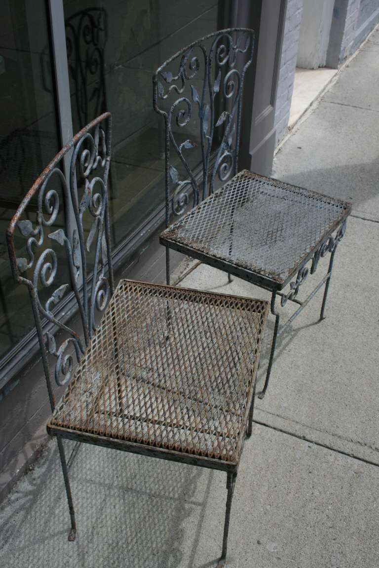 Iron Great Folk Art Garden Chairs
