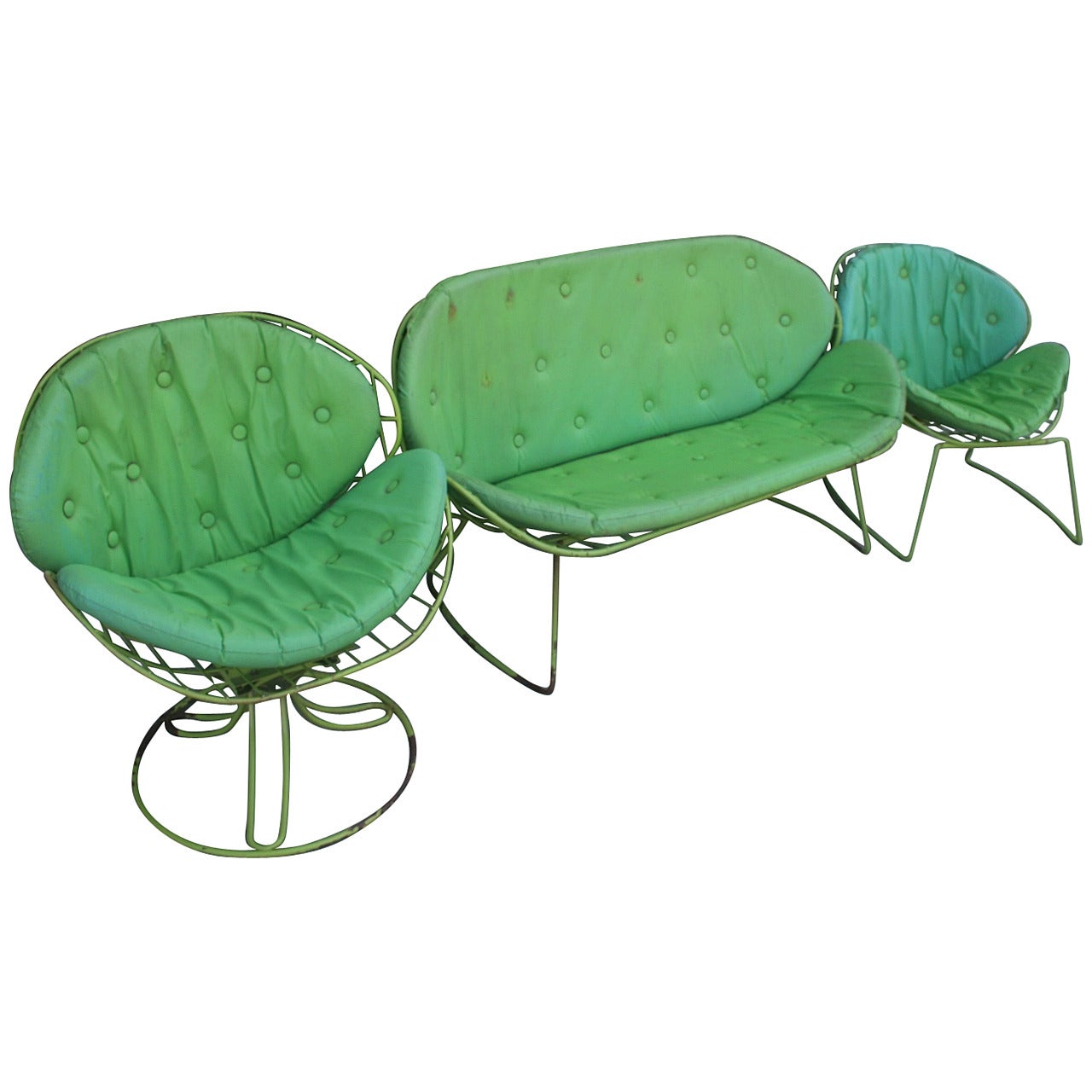 Mid-Century Set of Garden Chairs For Sale
