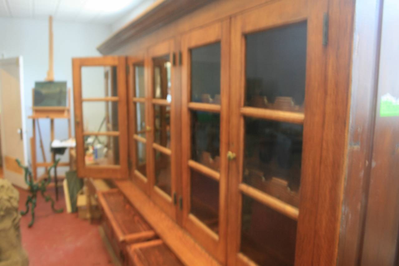 Giant 19th Century Butler's Pantry Cabinet In Excellent Condition In North Beninngton, VT