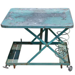 Adjustable Height Industrial Spring Table