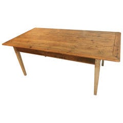 19th Century Irish Scrubbed Pine Dining Table