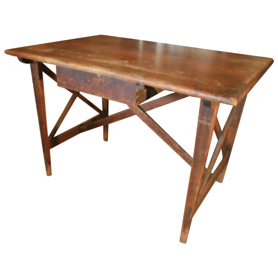 19th Century Architect's Counter Drawing Table For Sale