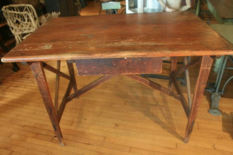 19th Century Architect's Counter Drawing Table In Excellent Condition For Sale In North Beninngton, VT