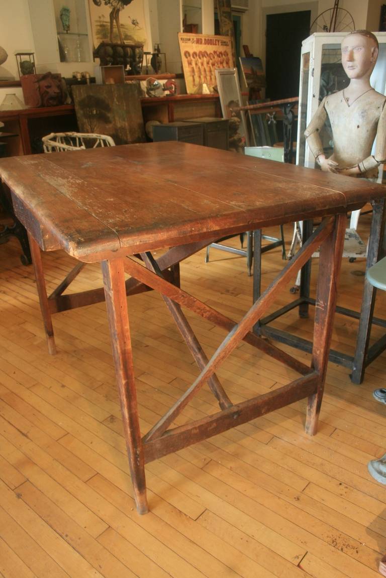 19th Century Architect's Counter Drawing Table For Sale 1