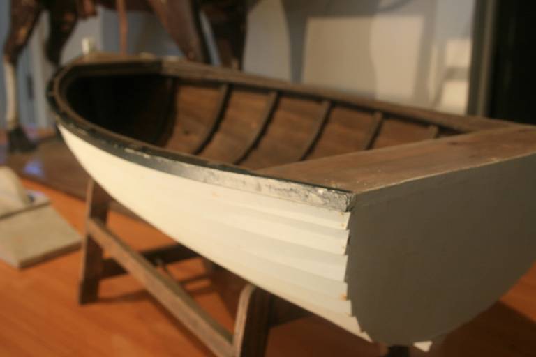 Mid-20th Century Large Wooden Boat Model