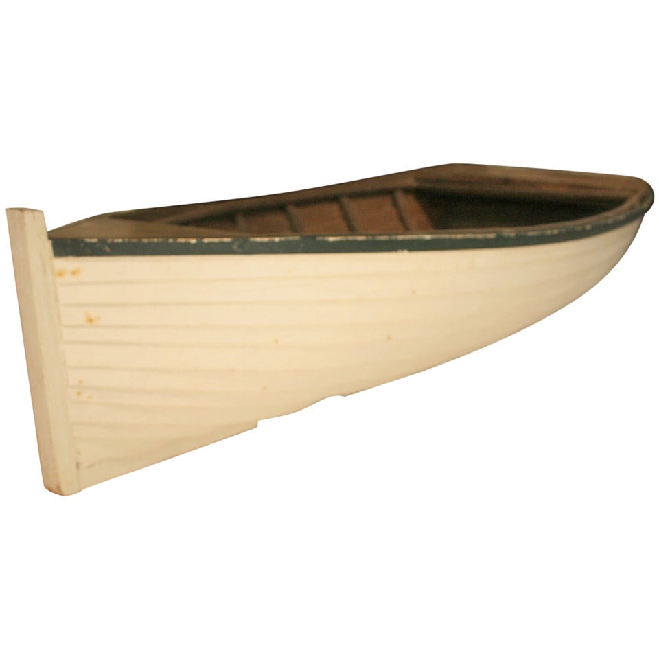 Large Wooden Boat Model