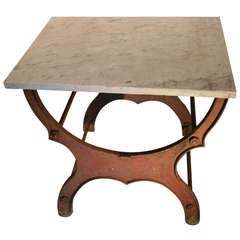 Beautiful Red Base Industrial Coffee Table