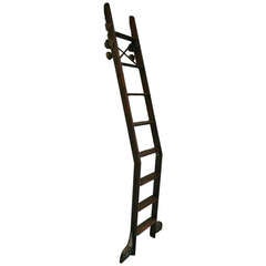 Antique Exceptional 19th Century Library Ladder