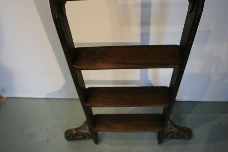 Wood Exceptional 19th Century Library Ladder