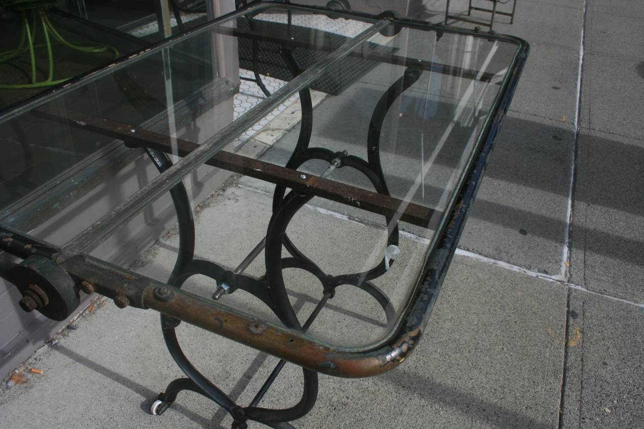 Early 20th Century Model T Ford Windshield Industrial Table For Sale