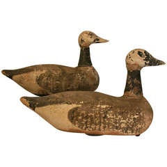 Antique Pair of Beautifully Weathered Goose Decoys