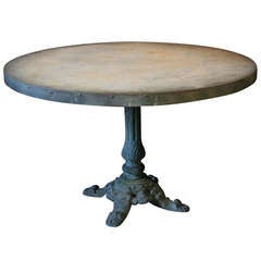 Round Zinc Top Table