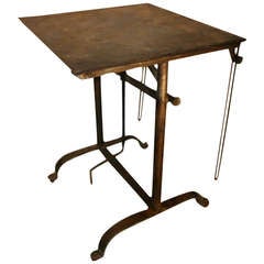 Vintage Beautiful Patina Steel Drafting Table