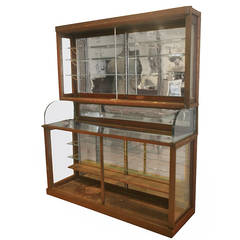 Beautiful Apothecary Mirror Backed Cabinet or Showcase