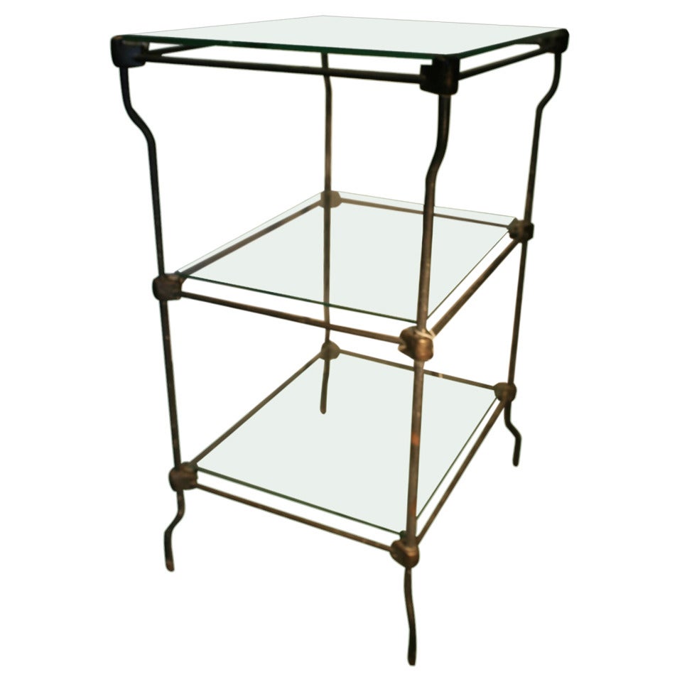 Three Tiered Glass Medical Table