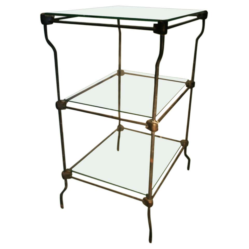 Three Tiered Glass Medical Table at 1stDibs