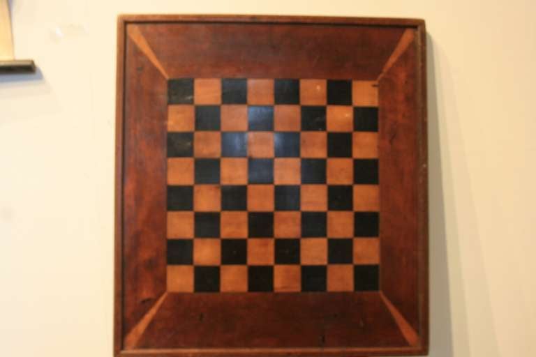 Beautiful Marquetry Checkerboard/ Backgammon Board